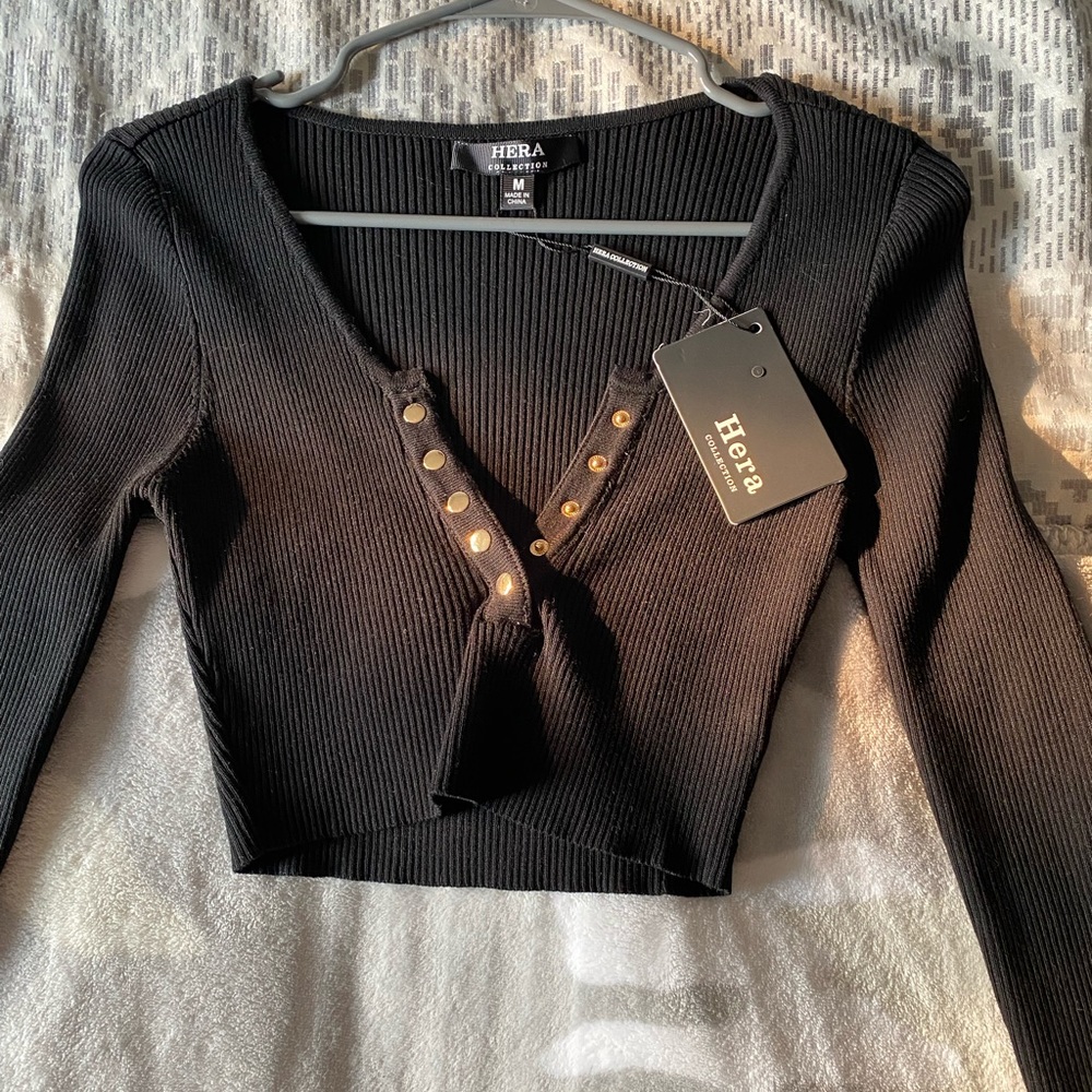 Brand new long sleeve crop top